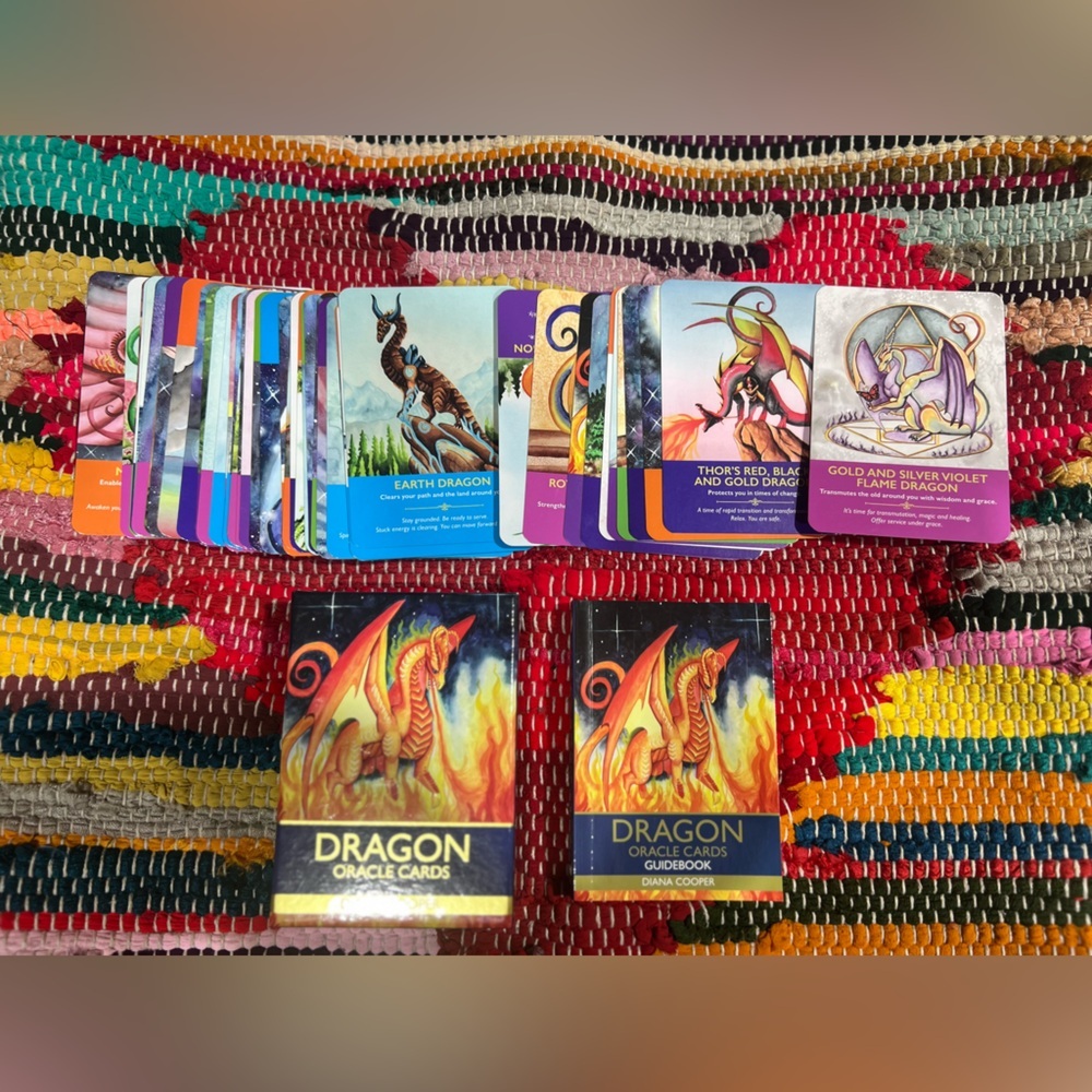 Dragon Oracle Cards Diana Cooper Artwork by Carla Lee Morrow 44 Complete Deck